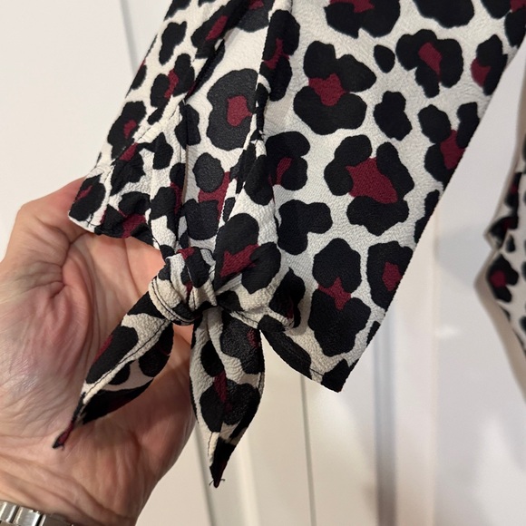 Michael Kors Black and Red Patterned Blouse - Picture 6 of 11